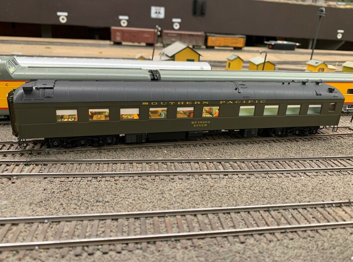 HO Southern Pacific 77-D-3 Diner Roof and Sides 3d printed 