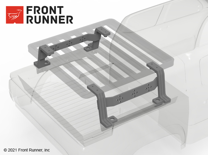 KCKR1027 Knightrunner rear bed rack mount tall 3d printed 