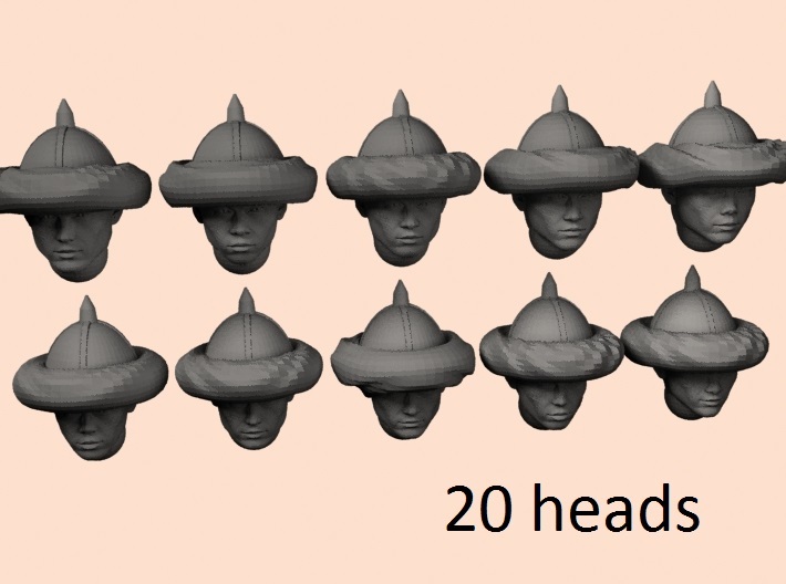 28mm rough rider heads 3d printed