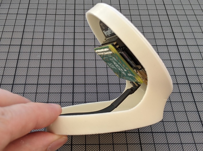 Base (M2) for HyperPixel 2.1 Round Touch (Pi Zero) 3d printed PLA print
