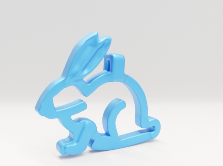 Rabbit Pendant 3d printed 