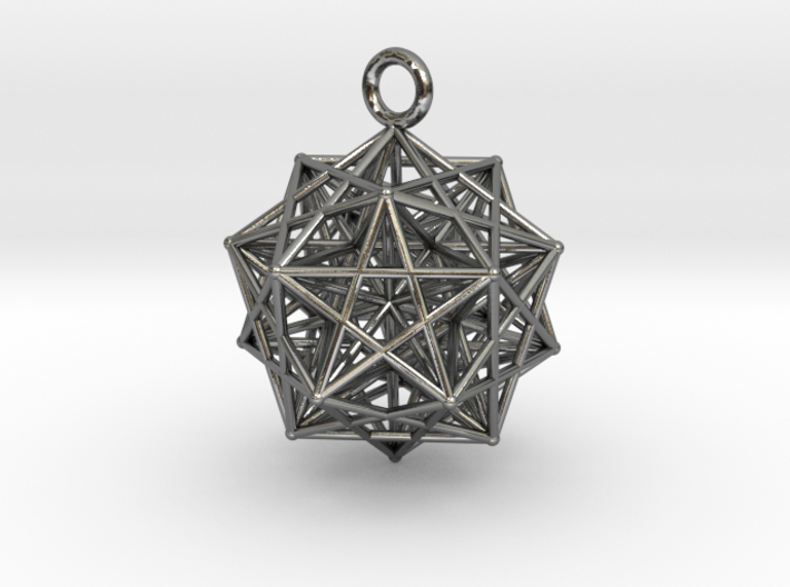 Starcage with internal stellated Icosahedron 3d printed
