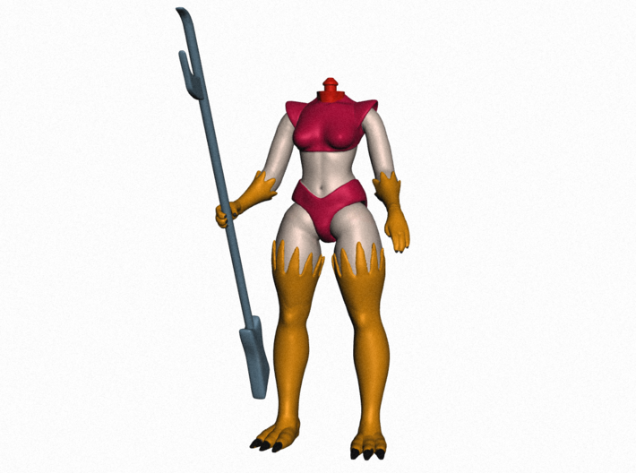 Gleedil Full Body(No Head)  with Spear VINTAGE 3d printed 