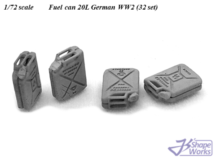 1/72 Fuel Can 20L German WW2 (32 set) 3d printed 