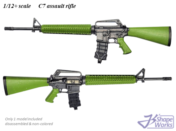 1/12+ C7 Assault Rifle 3d printed