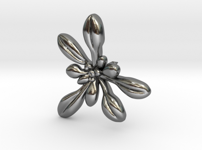 Arabidopsis Lapel Pin -Science Jewelry 3d printed 