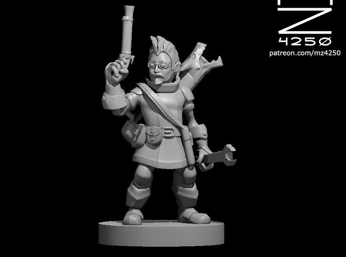 Gnome Male Artillerist Artificer 3d printed