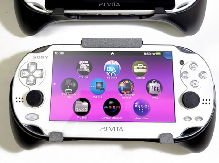 PS Vita 1000 to HORI Grip Convert Kit R2&L2      3d printed Front View of the Vita 1000. Available in Black or Dark Grey
