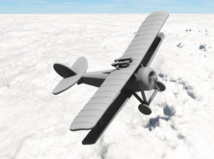 Nieuport 24 (RFC, 2xLewis, 1:144) 3d printed Computer render of 1:144 Nieuport 24