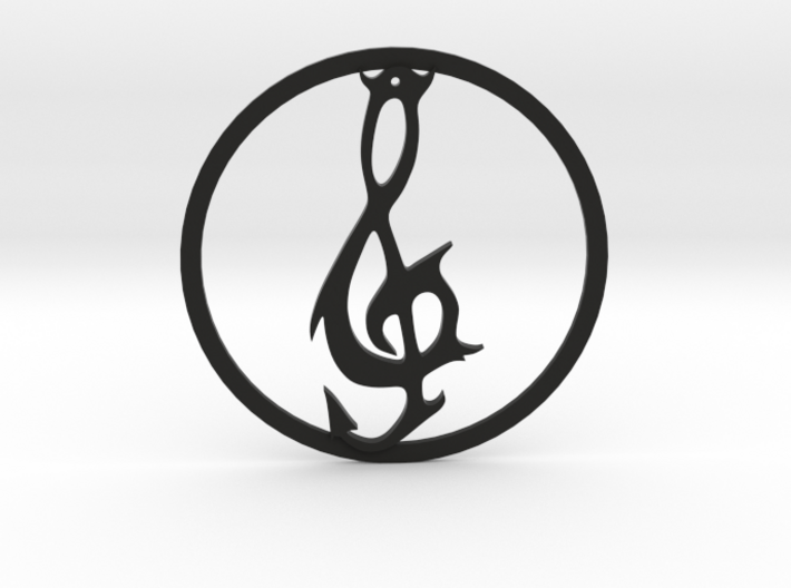 Hellscore emblem circle pendant 3d printed