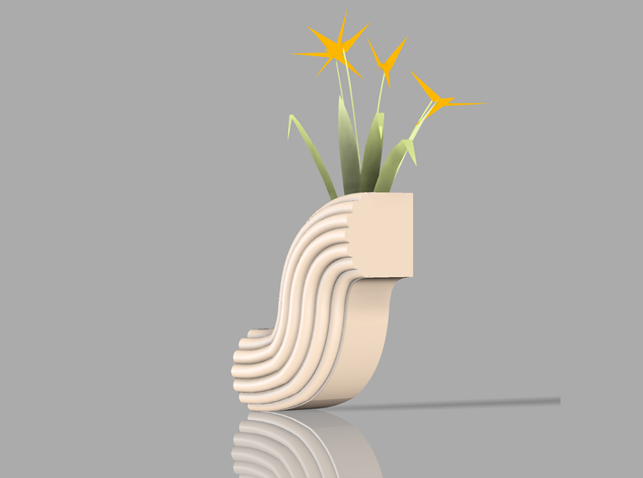 Letter planter "s" 3d printed 