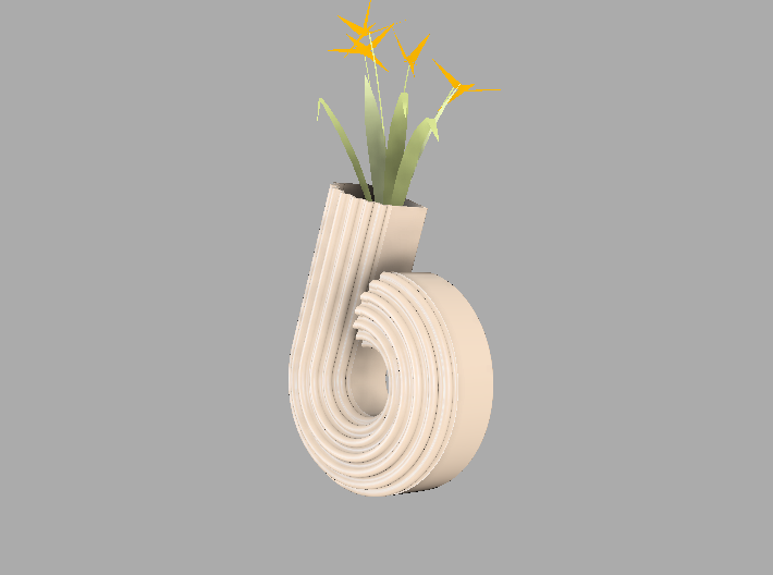 Number planter "6" 3d printed 