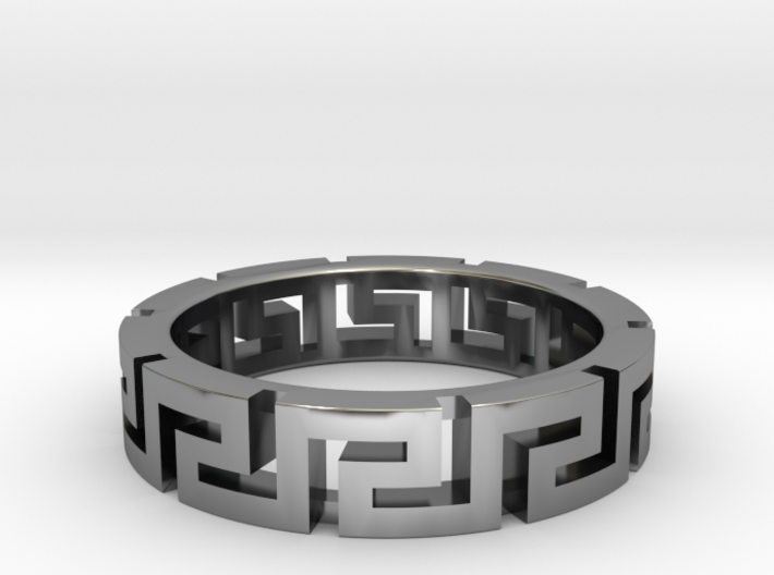 Greek Ornament Ring 3d printed
