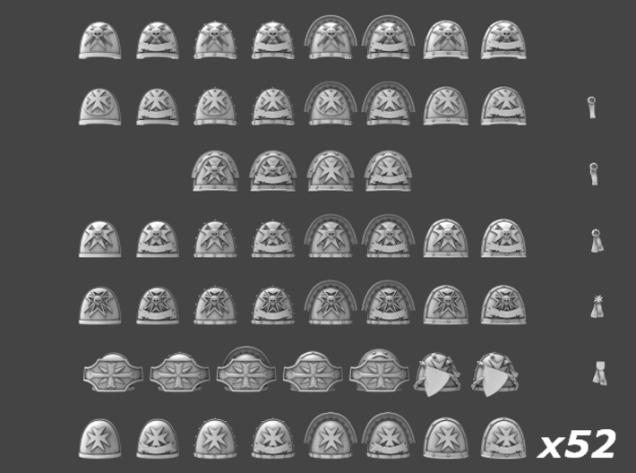 32004 Templar Shoulderpads x52 3d printed