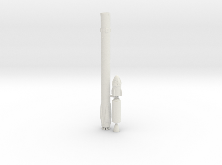 Falcon 9 with Dragon 2 3d printed 