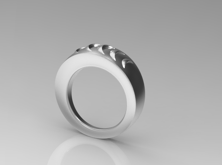 New Wave ring 3d printed 