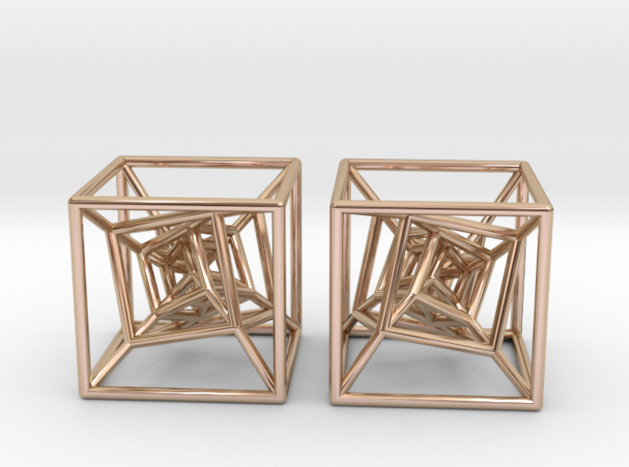 Inception Earrings 3d printed