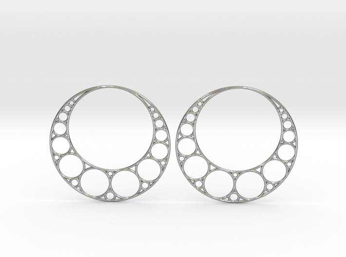 Apollonian Earrings 3d printed