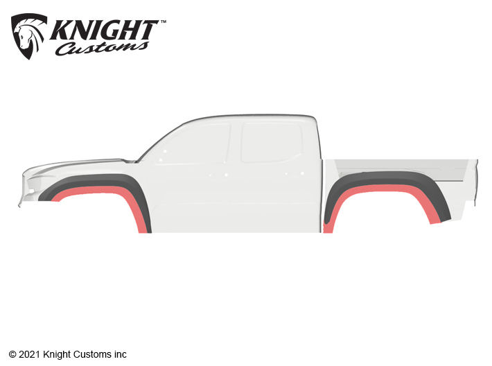 KCKR1046 Knight Runner High Clearance fender set 3d printed 