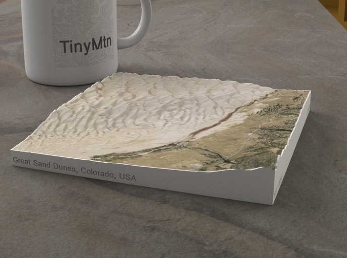 Great Sand Dunes, Colorado, USA, 1:25000 3d printed 