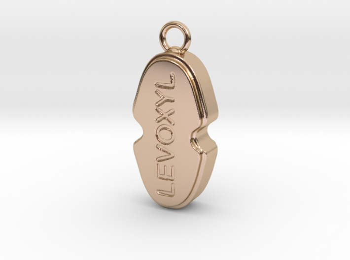 Levoxyl Pill Pendant 3d printed