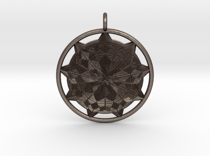 Sun Mandala pendant 3d printed