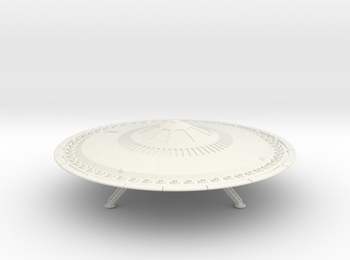 Model of a 54 electric Turbine Powered Saucer 6b 3d printed Shapeways rendering