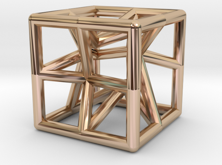 &quot;cubo-stella&quot; - &quot;star-cube&quot; pendant 3d printed