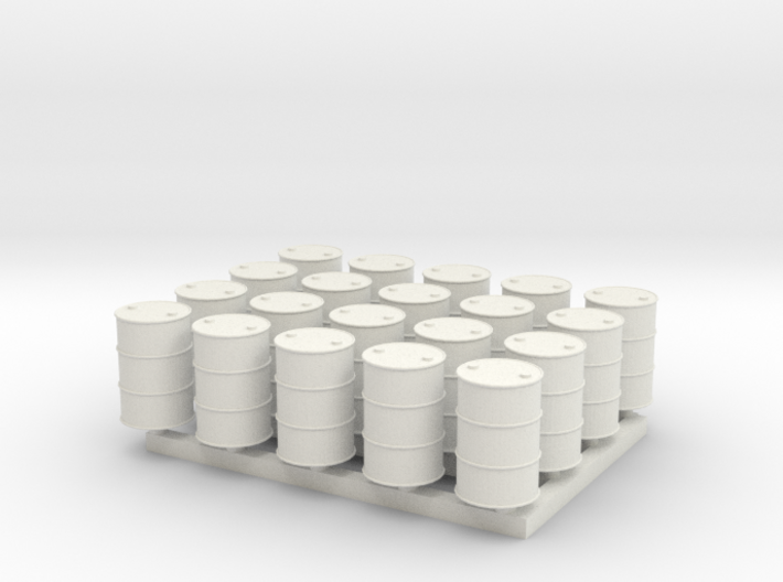 N-Scale 20 oil drums 3d printed