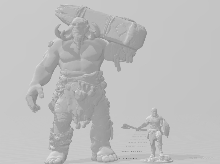Kratos with Guardian Shield miniature model games 3d printed 