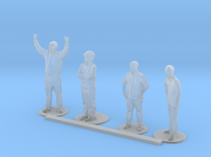 HO Scale Standing People 3 3d printed This is a render not a picture