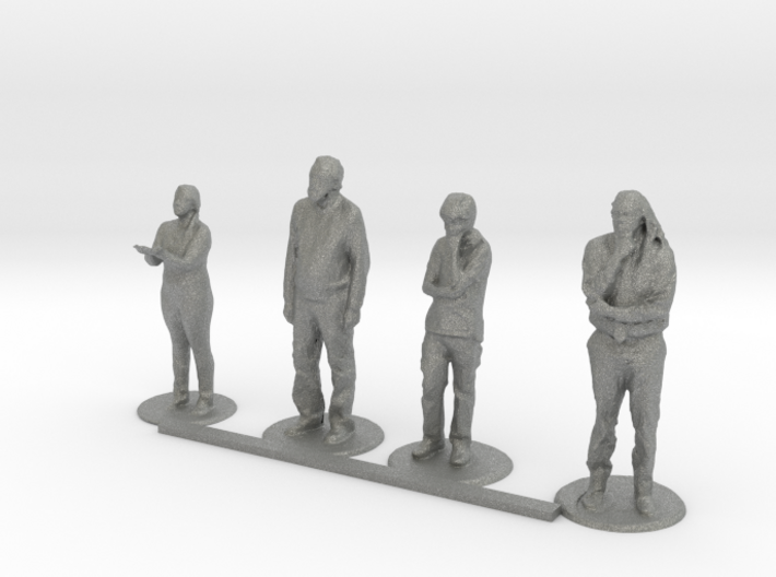 HO Scale Standing People 4 3d printed This is a render not a picture
