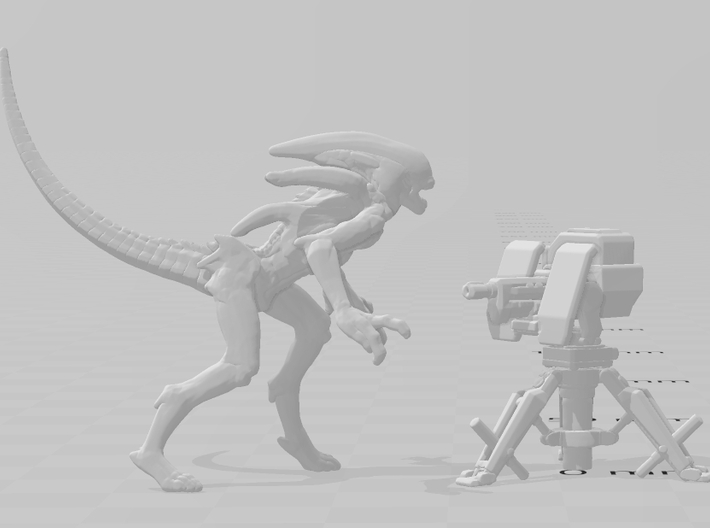 Aliens Heavy Sentry Gun miniature model scifi game 3d printed 