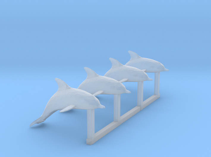 S Scale Dolphins 3d printed This is a render not a picture