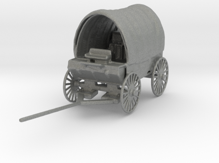 HO Scale Covered Wagon 3d printed This is a render not a picture