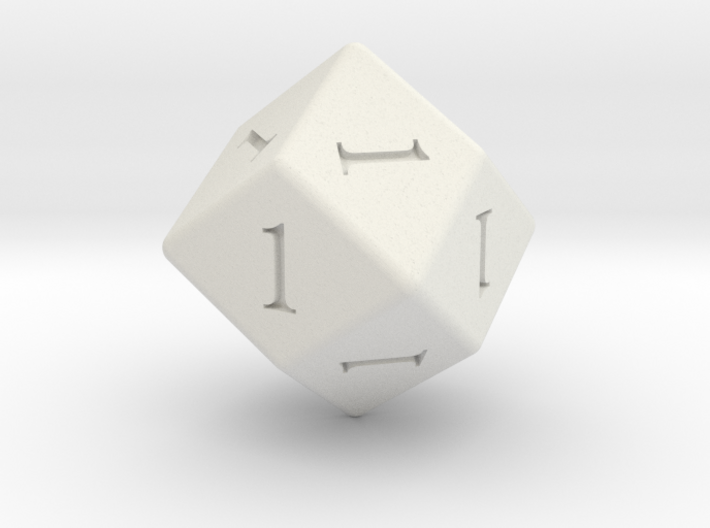 All Ones Solid D12 (rhombic) 3d printed