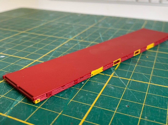 40' Flat Rack Container - HO Scale 3d printed Painted model