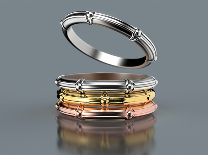 WR-STACK-S08-D002 Stack Rings for Women 3d printed 