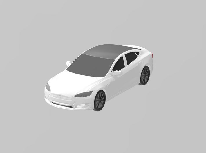 Tesla Model S 1/120 3d printed