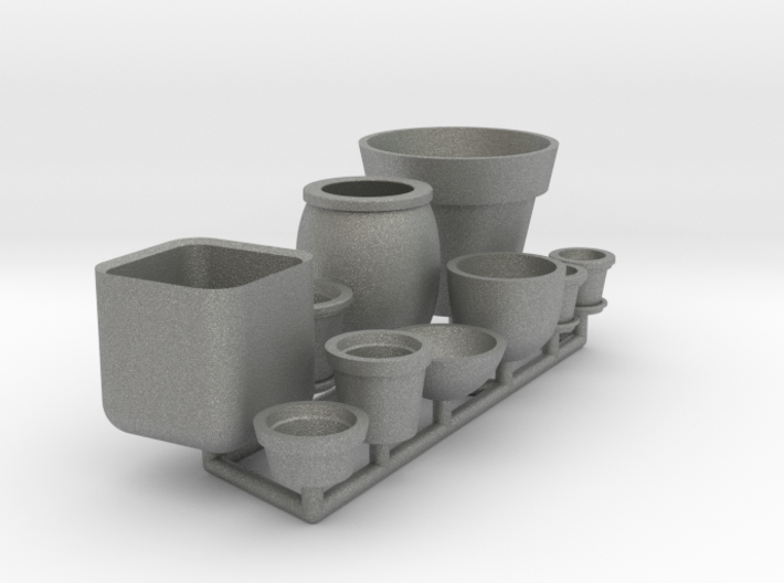 Flower Pots 01. 1:20.3 Scale 3d printed
