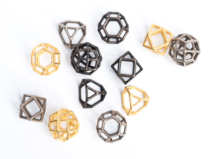 Polyhedral Jewelry: Cuboctahedron 3d printed 