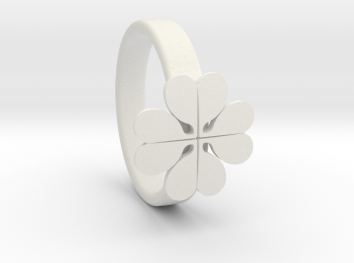 Ring &quot;Four-leafed Clover&quot; 3d printed