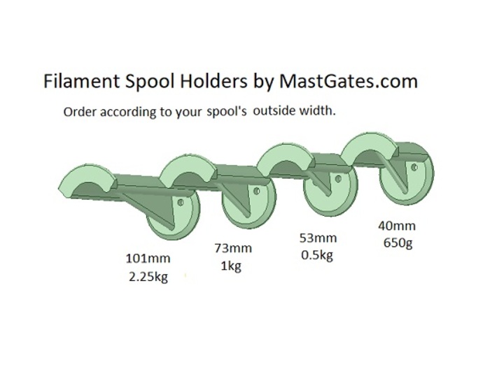 Filament Spool holder 40mm 3d printed 
