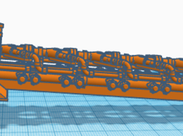 1/64th Fracking Missile Manifold trailer 3d printed 