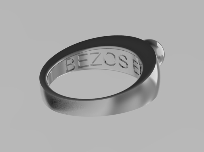 The Bezos Earth ring 3d printed 
