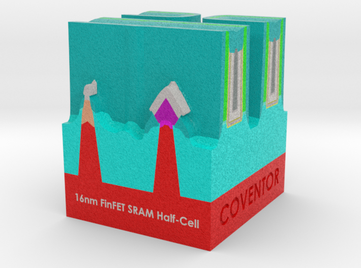 FinFET SRAM Half-cell - with fonts 3d printed