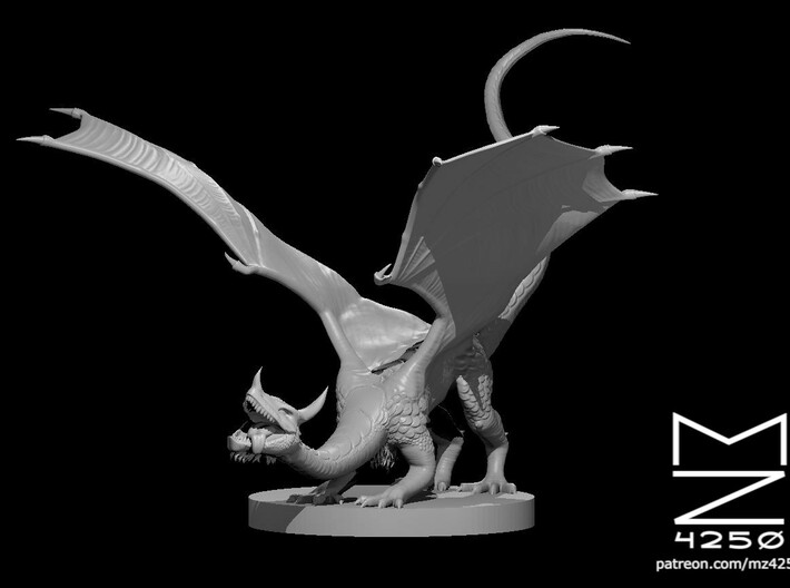 Moonstone Dragon Wyrmling 3d printed