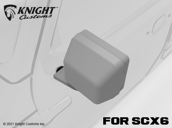 KCCX6019 SCX6 Folding Side Mirror set  3d printed Shown in grey, part comes in solid black