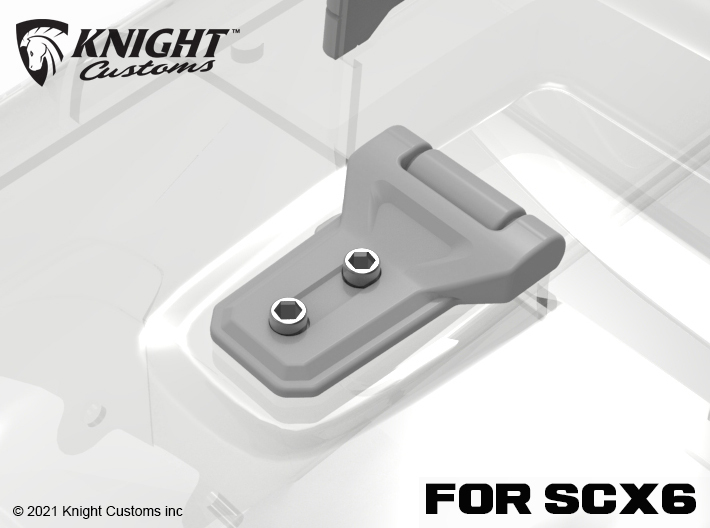 KCCX6020 SCX6 Hinge set   3d printed Shown in grey, part comes in solid black