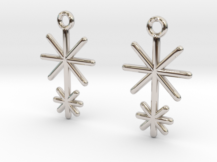 Symbolic 02 [Earrings] 3d printed